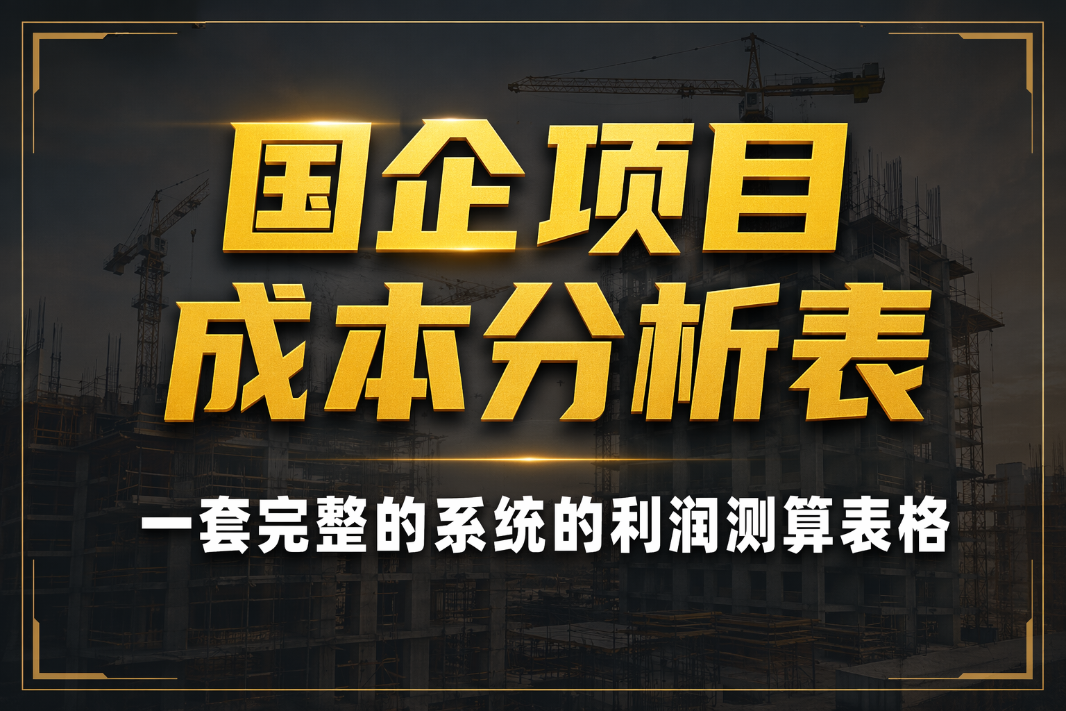 国企项目成本分析表（含数据）
