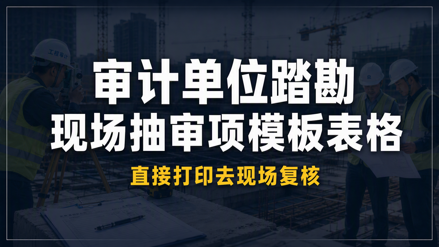 审计单位踏勘现场抽审项模板表格